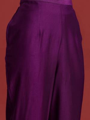 Floral Embroidered Sequinned Liva Kurta With Trousers & Dupatta 3