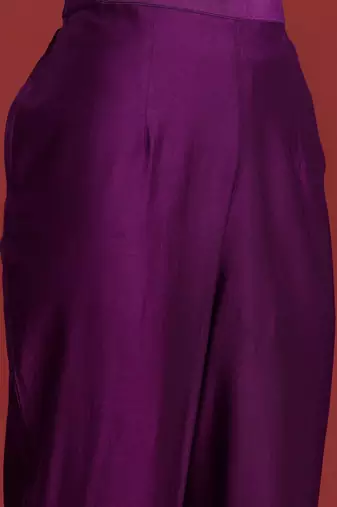 Floral Embroidered Sequinned Liva Kurta With Trousers & Dupatta