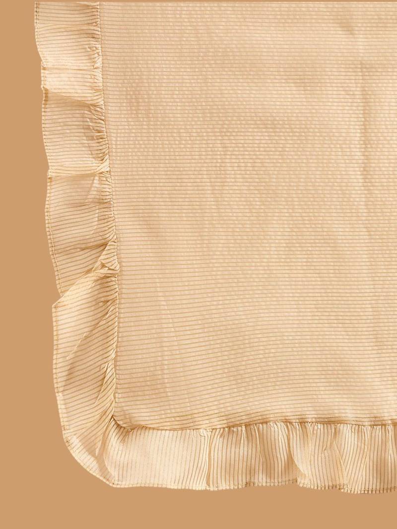 Ethnic Motifs Yoke Design Straight Thread Work Liva Kurta with Palazzos & Dupatta