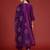 Floral Embroidered Sequinned Liva Kurta With Trousers & Dupatta