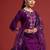 Floral Embroidered Sequinned Liva Kurta With Trousers & Dupatta