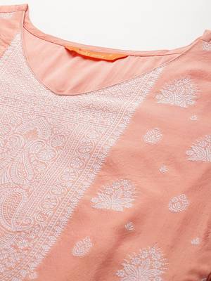 Woven Design Kurta With Trousers & Dupatta 3