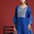 Yoke Design Zardozi Kurta With Trousers & Dupatta