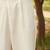 White Floral Yoke Design Tie-Up Neck Straight Kurta With Trousers & Dupatta