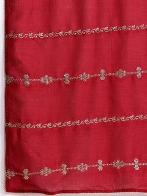 Ethnic Motifs Embroidered Sequinned Kurta With Trousers & Dupatta 4