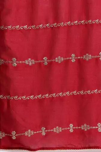 Ethnic Motifs Embroidered Sequinned Kurta With Trousers & Dupatta