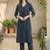 Women Printed Pleated Pure Cotton Kurta with Trousers