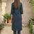 Women Printed Pleated Pure Cotton Kurta with Trousers