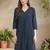 Women Printed Pleated Pure Cotton Kurta with Trousers