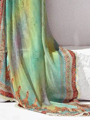 Women Ethnic Motifs Printed Regular Kurta Trousers With Dupatta 4