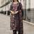 Women Floral Printed Regular Thread Work Kurta with Trousers & With Dupatta