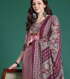 Floral Print Pure Cotton Kurta with Trousers & Dupatta