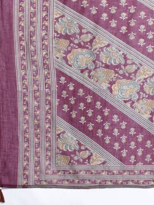 Floral Print Pure Cotton Kurta with Trousers & Dupatta 5