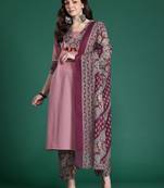 Floral Print Pure Cotton Kurta with Trousers & Dupatta