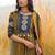 Women Ethnic Motifs Printed Regular Thread Work Pure Cotton Kurta with Trousers & With Dupatta