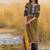 Women Ethnic Motifs Printed Regular Thread Work Pure Cotton Kurta with Trousers & With Dupatta