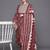 Floral Printed Round Neck Three-Quarter Sleeves Pure Cotton Kurta Set