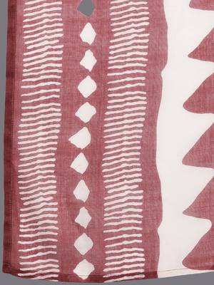 Floral Printed Round Neck Three-Quarter Sleeves Pure Cotton Kurta Set 4