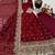 maroon color sequin embroidery silk blend gown set