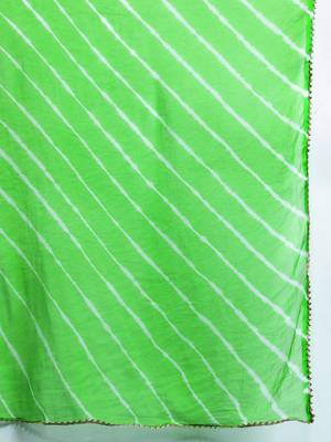 Plus Size Printed Mirror Work Kurta with Palazzos & Dupatta 4