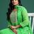 Plus Size Printed Mirror Work Kurta with Palazzos & Dupatta
