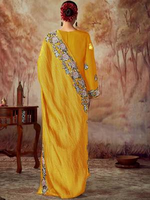 Floral Embroidered Regular Thread Work Straight Kurta With Trousers & Dupatta 3