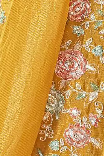 Floral Embroidered Regular Thread Work Straight Kurta With Trousers & Dupatta