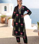 Women Floral Printed Regular Pure Cotton Kurta with Palazzos