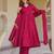Rani Pink Embroidery Work Silk Blend Salwar Suit