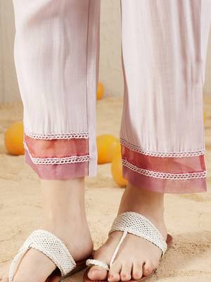 Floral Embroidered Regular Patchwork Kurta with Trousers & Dupatta 5