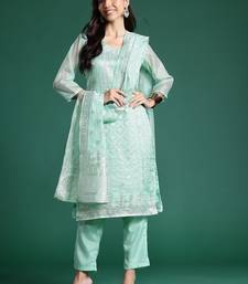 Women Regular Chanderi Silk Kurta with Trousers & With Dupatta