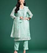 Women Regular Chanderi Silk Kurta with Trousers & With Dupatta