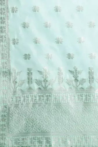 Women Regular Chanderi Silk Kurta with Trousers & With Dupatta