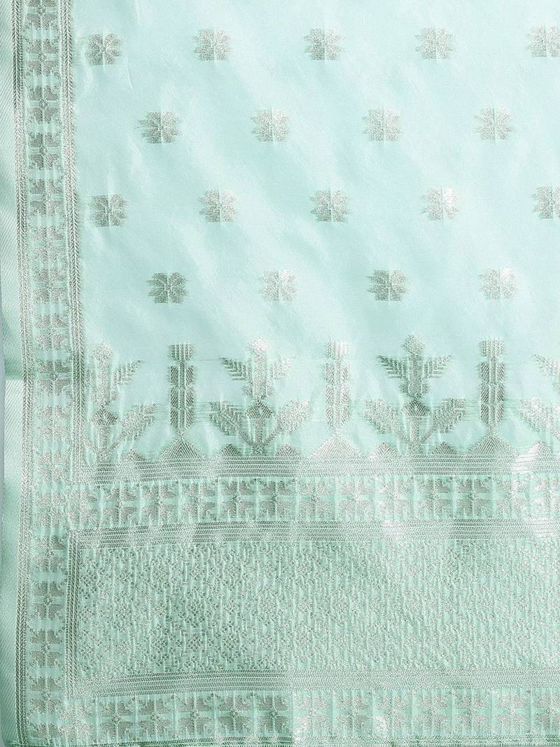Women Regular Chanderi Silk Kurta with Trousers & With Dupatta
