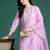 Ethnic Motifs Embroidered Thread Work Liva Kurta with Trousers & With Dupatta