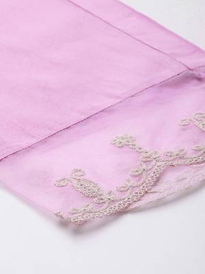 Ethnic Motifs Embroidered Thread Work Liva Kurta with Trousers & With Dupatta 9