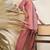 Pink Floral Printed Above Knee Shirt Collar Straight Kurta With Trouser