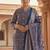 women ethnic motifs printed  cotton straight kurta with trousers & dupatta