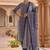 women ethnic motifs printed  cotton straight kurta with trousers & dupatta