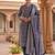 women ethnic motifs printed  cotton straight kurta with trousers & dupatta