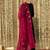 Floral Embroidered Round Neck Three-Quarter Sleeves Thread Work Kurta Set