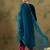 Ethnic Motifs Embroidered Regular Velvet Straight Kurta with Trousers & Dupatta