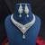 Cubic Zirconia Bridal Necklace Set, Silver Tone Chandelier Earrings, Wedding Statement Jewelry