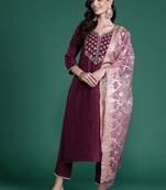 Plus Size Ethnic Motifs Embroidered Regular Gotta Patti Liva Kurta Set