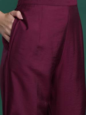 Plus Size Ethnic Motifs Embroidered Regular Gotta Patti Liva Kurta Set 4
