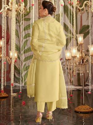 Women Ethnic Motifs Embroidered Regular Thread Work Kurta with Trousers & With Dupatta 5