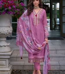 Embroidered Regular Thread Work Pure Cotton Kurta With Trousers & Dupatta
