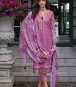 Embroidered Regular Thread Work Pure Cotton Kurta With Trousers & Dupatta