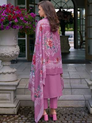 Embroidered Regular Thread Work Pure Cotton Kurta With Trousers & Dupatta 3