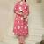 Geometric Printed V-Neck Pure Cotton A-line Kurta With Trousers